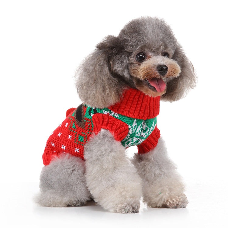 Dog Christmas Vest - Rudolf Red