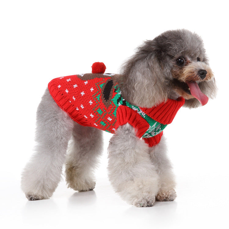 Dog Christmas Vest - Rudolf Red