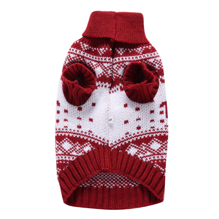 Dog Christmas Vest - Mountain and Moose Red