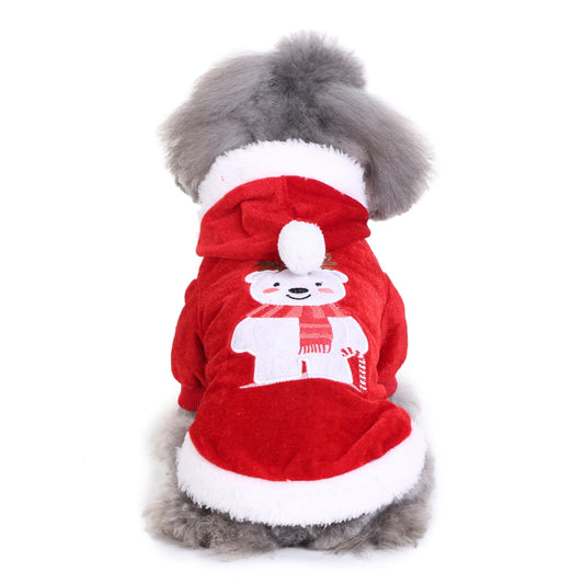 Dog Christmas Vest - Snowman Red