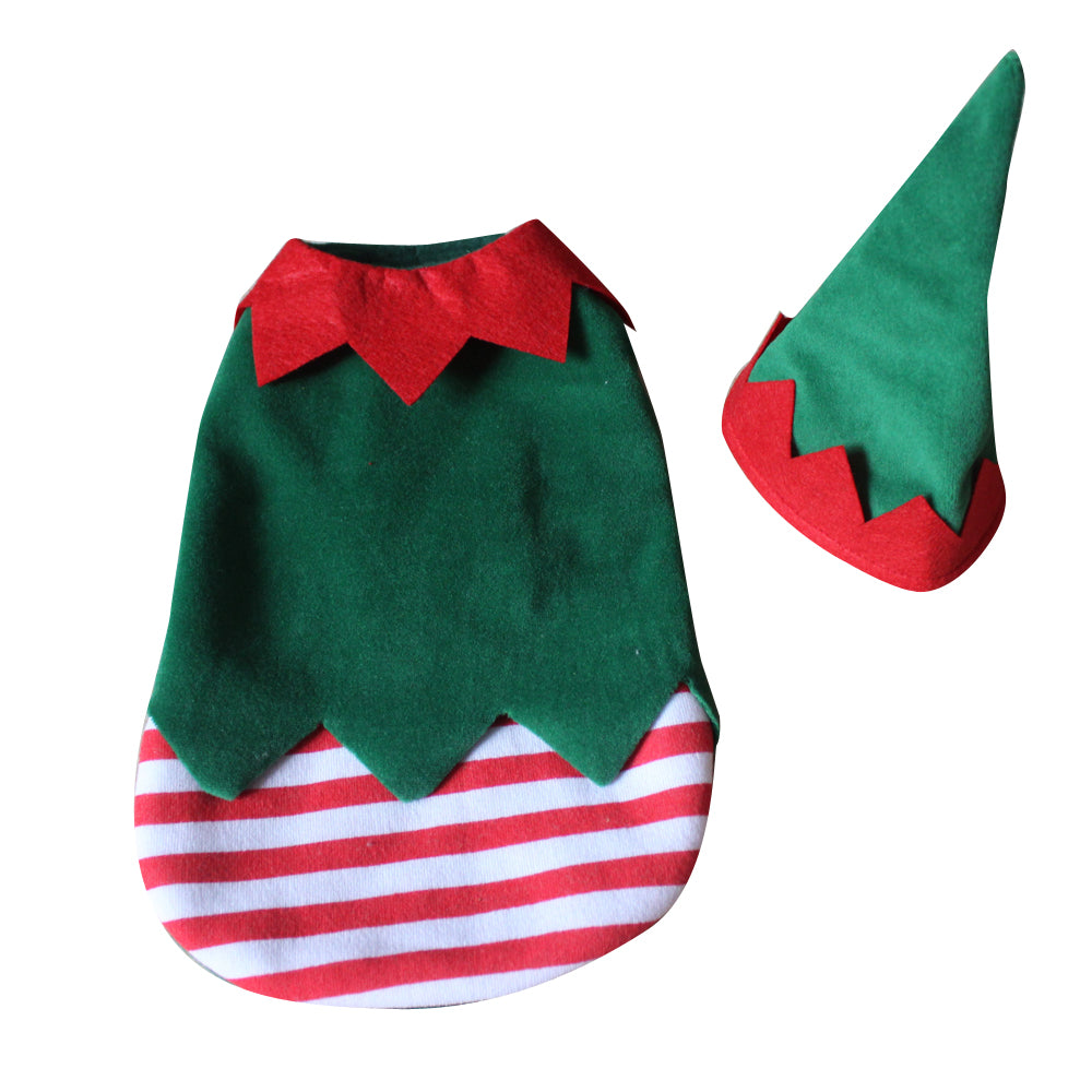 Dog Christmas Vest and Hat - Elf