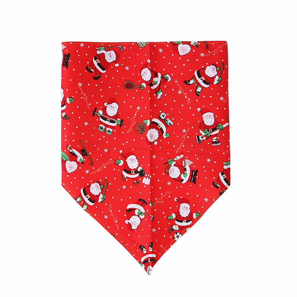 Dog Christmas Bandana - Sporty Santa Red