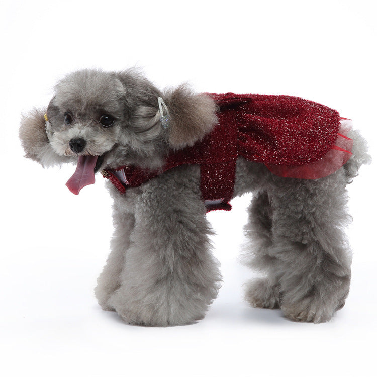 Dog Christmas Dress Red