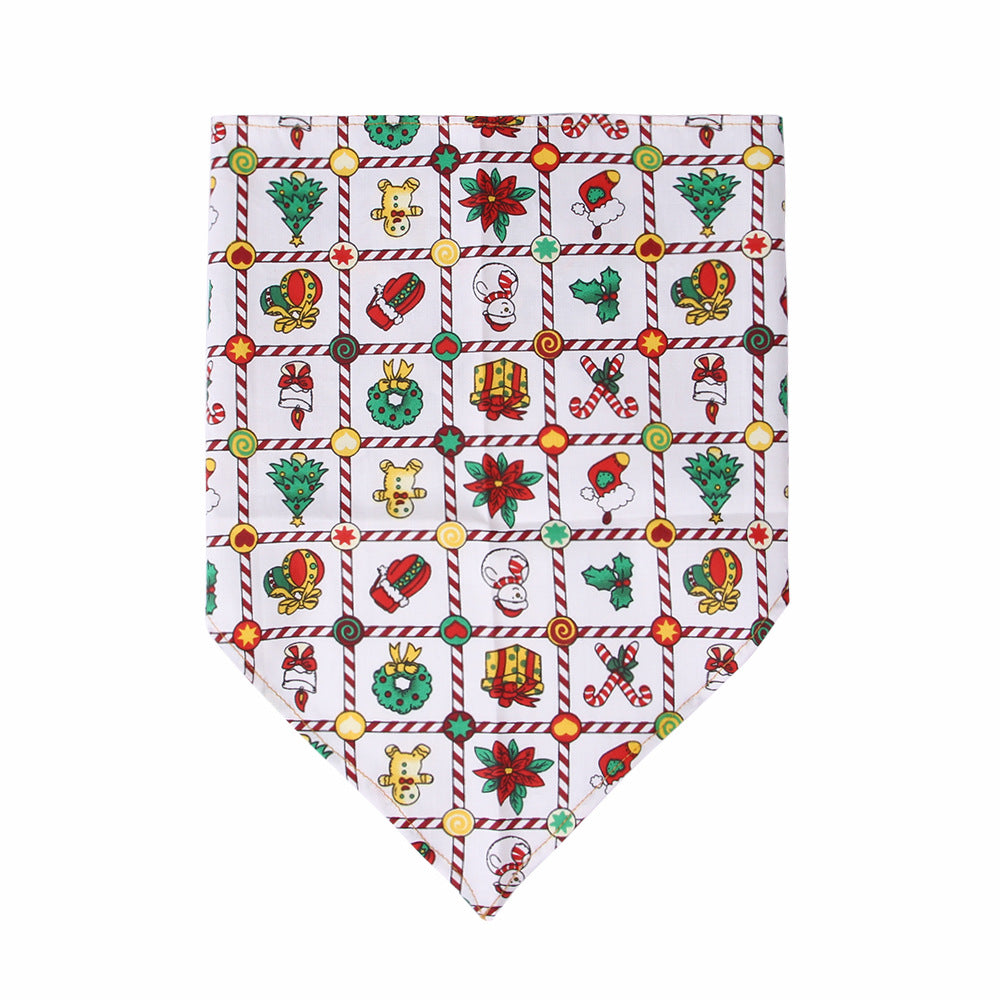 Dog Christmas Bandana - Green, White and Red